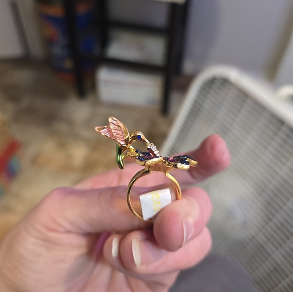 Jewelry | Rhinestone Hummingbird Ring | Poshmark